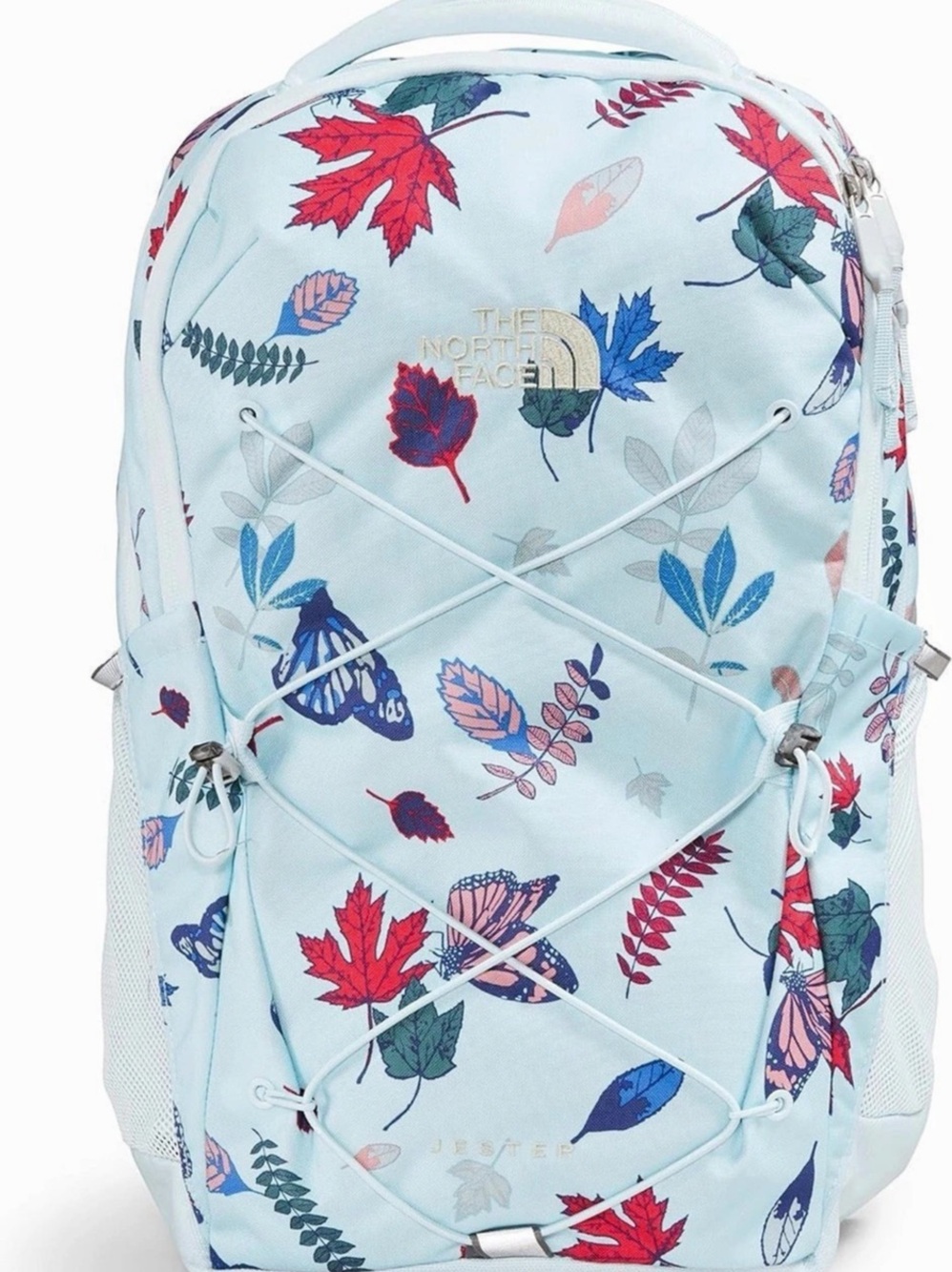 The North Face Women's Jester Backpack Floral Blue & Red